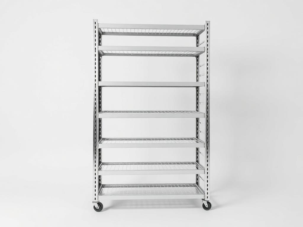 Empty aluminium battery mounting rack frame